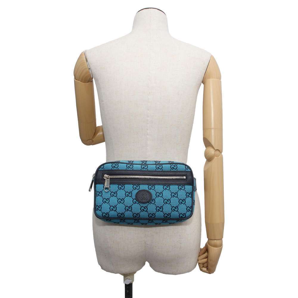 Gucci GG bag waist blue canvas - Picture 4 of 8